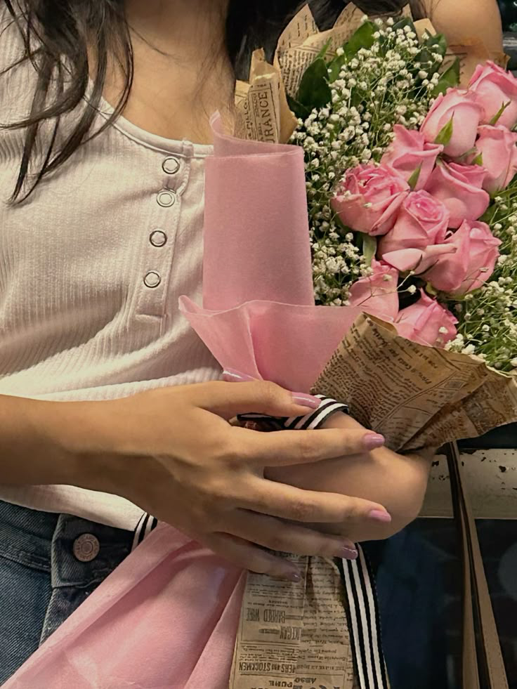 Vintage-style rose bouquet in muted tones